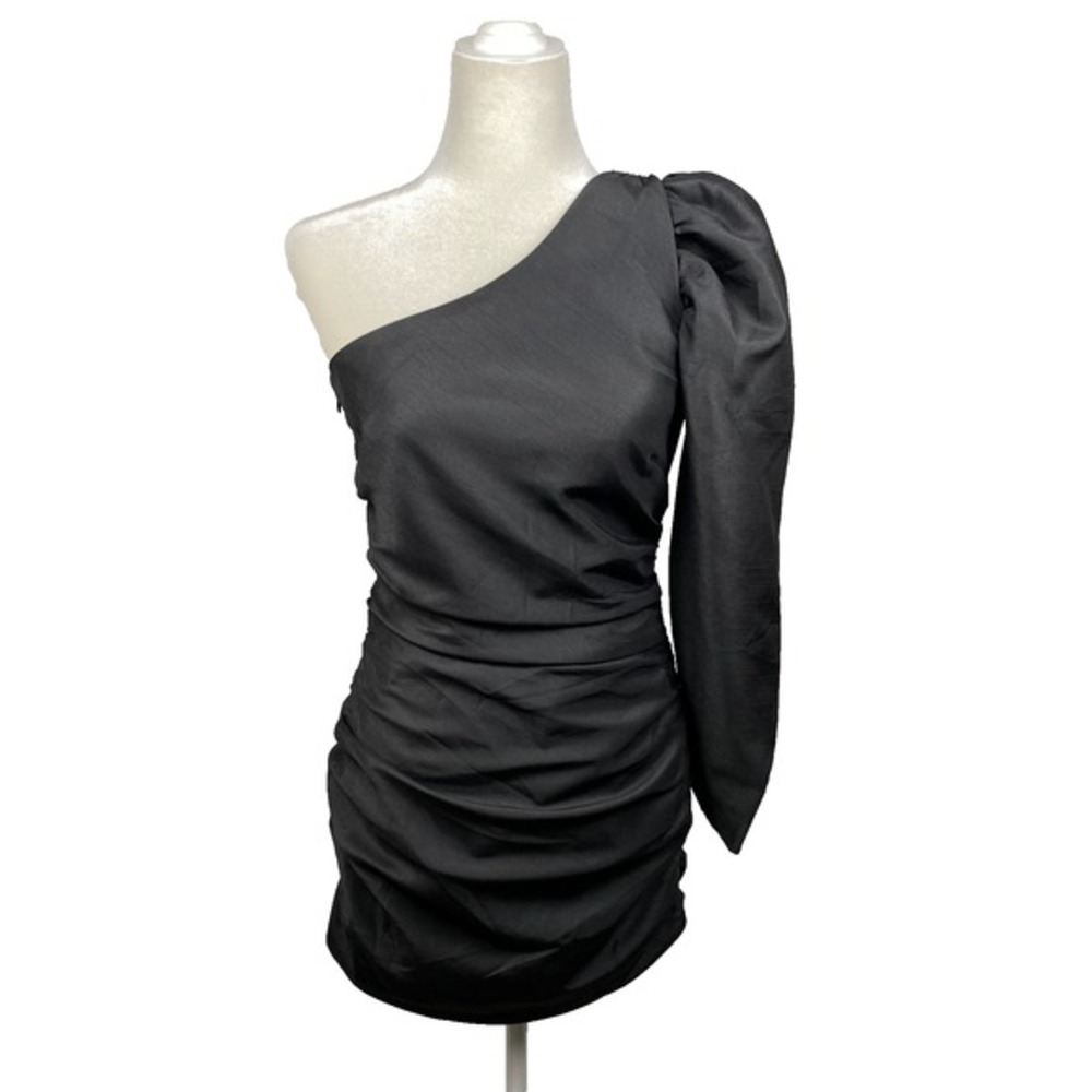 Aritzia Wilfred Womens‎ Cocktail Dress Small LBD One Shoulder Mini Vamp Party
